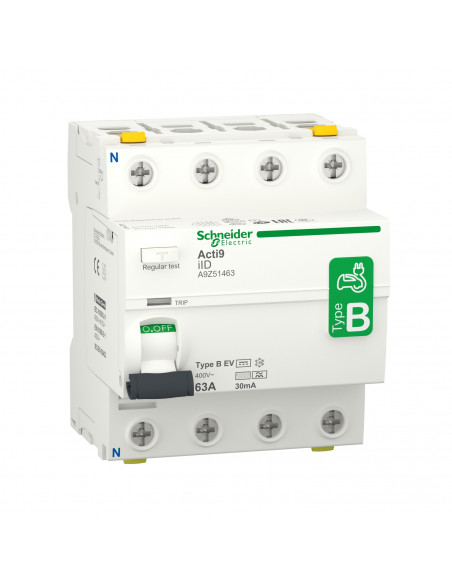 Acti9 iID interrupteur différentiel 4P 63A 30mA type B EV 400V SCHNEIDER A9Z51463