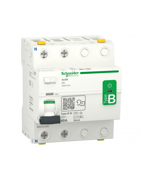 Acti9 iID interrupteur différentiel 2 Pôles 40A 30mA type B SI 230V SCHNEIDER A9Z61240