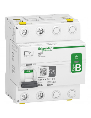 Acti9 iID interrupteur différentiel 2P 40A 300mA type B SI 400V SCHNEIDER A9Z64240
