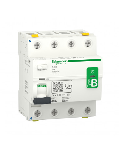 Acti9 iID interrupteur différentiel 4P 40A 300mA type B SI 400V SCHNEIDER A9Z64440