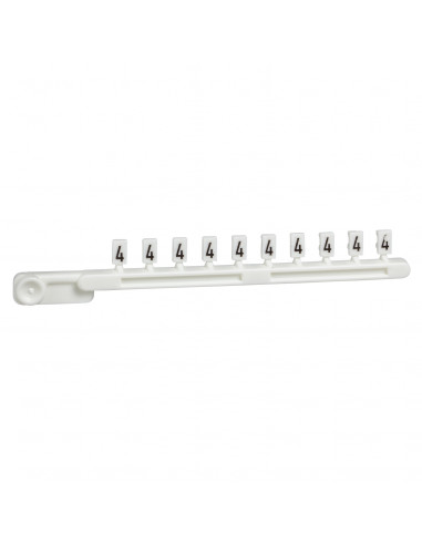 AB1 repère encliquetable blanc 25 bandes de 10 caractère 4 SCHNEIDER AB1R4