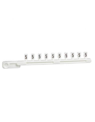 AB1 repère encliquetable blanc 25 bandes de 10 caractère 5 SCHNEIDER AB1R5