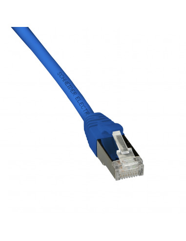 Actassi cordon CL-MNC S/FTP 4 paires cat. 6A LSZH 0,5 mètre bleu SCHNEIDER ACTPC6ASFLS05BU