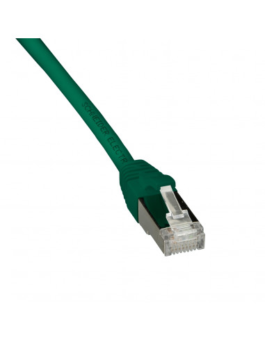 Actassi cordon CL-MNC S/FTP 4 paires cat. 6A LSZH 0,5 mètre vert SCHNEIDER ACTPC6ASFLS05GR