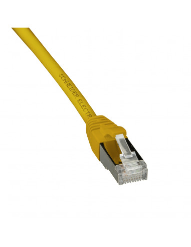 Actassi cordon CL-MNC S/FTP 4 paires cat. 6A LSZH 0,5 mètre jaune SCHNEIDER ACTPC6ASFLS05YL