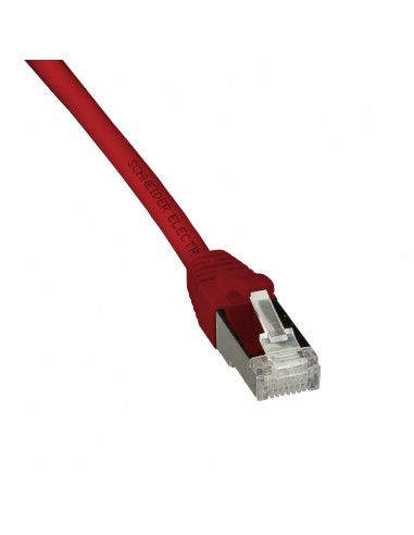 Actassi cordon CL-MNC S/FTP 4 paires cat. 6A LSZH 5 mètres rouge SCHNEIDER ACTPC6ASFLS50RD