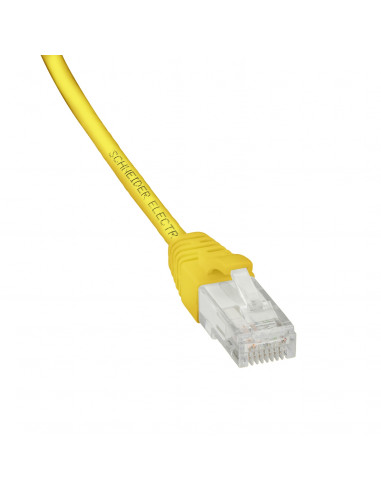 Actassi cordon CL-MNC U/UTP 4 paires cat. 6 LSZH 1 mètre jaune SCHNEIDER ACTPC6UULS10YL