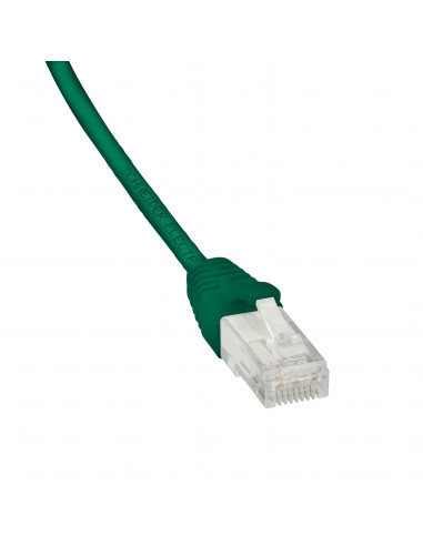 Actassi cordon CL-MNC U/UTP 4 paires cat. 6 LSZH 2 mètres vert SCHNEIDER ACTPC6UULS20GR
