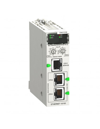 Modicon X80 module de comm. pour rack déporté Ethernet RIO M340 durci SCHNEIDER BMXCRA31210C