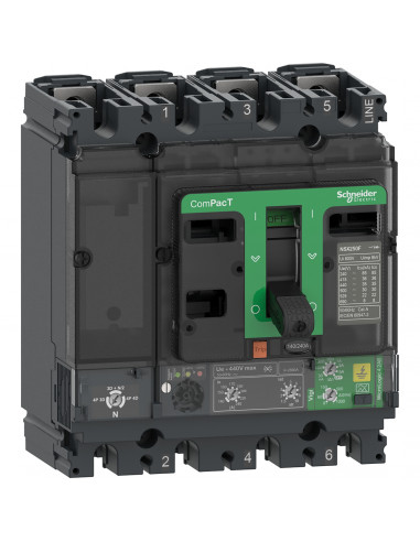 ComPacT NSX100B disjoncteur Vigi MicroLogic 4.2AB 100A 4P4D 25kA fixe SCHNEIDER C10B44B100
