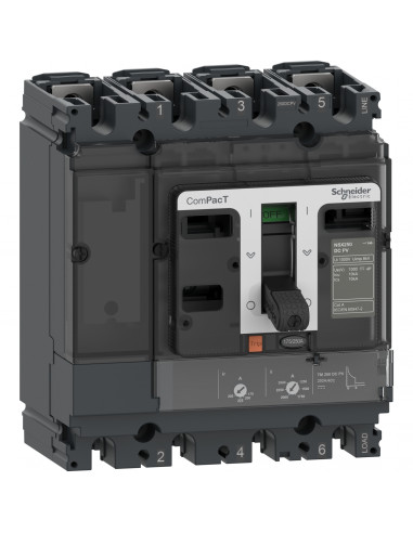ComPacT NSX80 DC PV disjoncteur TM-DC PV 80A 4P4D 10kA montage fixe SCHNEIDER C10F4TM080D1