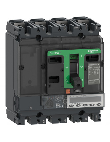 ComPacT NSX100HB1 disjoncteur MicroLogic 6.2E 40A 4P4D 75kA fixe SCHNEIDER C10V46E040