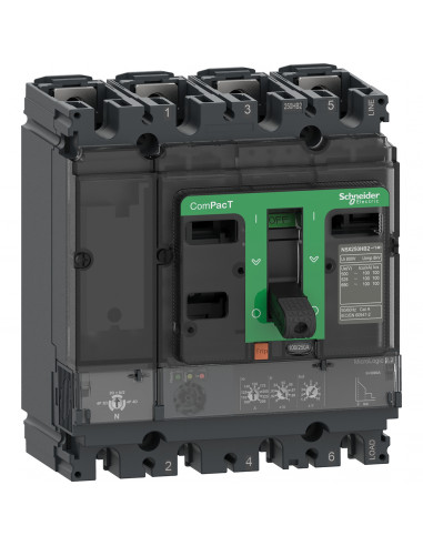 ComPacT NSX250HB1 disjoncteur MicroLogic 2.2 100A 4P4D 75kA fixe SCHNEIDER C25V42D100