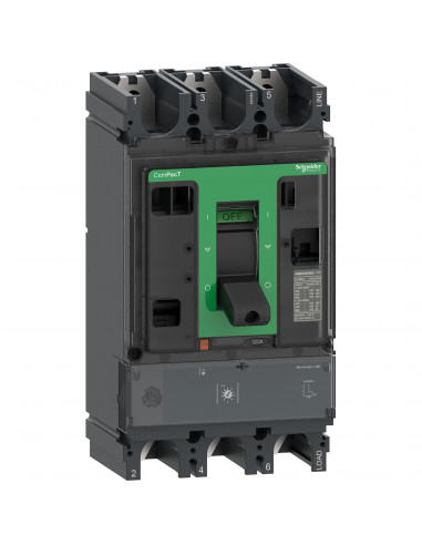 ComPacT NSX630HB1 disjoncteur MicroLogic 1.3M 500A 3P3D 75kA fixe SCHNEIDER C63V31M500