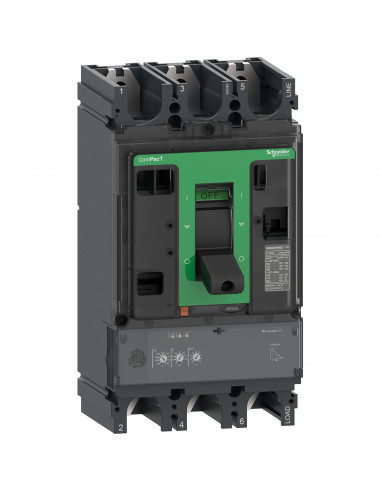 ComPacT NSX630HB1 disjoncteur MicroLogic 2.3 630A 3P3D 75kA fixe SCHNEIDER C63V32D630