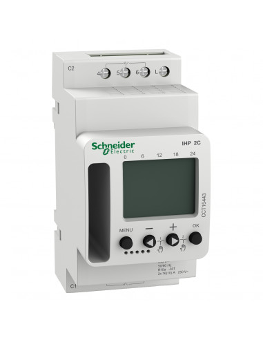 Interrupteur horaire programmable Acti9 IHP 2 canal SCHNEIDER CCT15443