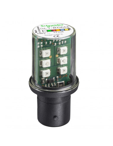 Harmony lampe de signalisation LED rouge BA 15d 230V SCHNEIDER DL1BDM4