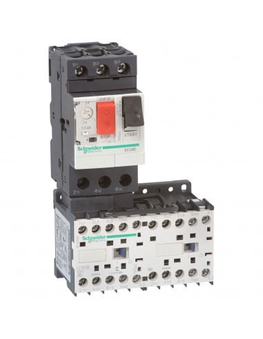 TeSys GV2ME démarreur combiné inverseur 1,6..2,5A 24Vcc SCHNEIDER GV2ME07K2BW3