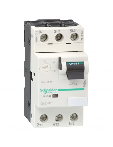 TeSys GV2RT disj. moteur 4..6,3A 3P 3d déclencheur magnéto-thermique SCHNEIDER GV2RT10