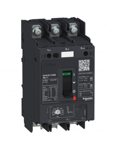 TeSys GV disjoncteur magnétique In 50A 50kA cosses fermées SCHNEIDER GV4LE50N6