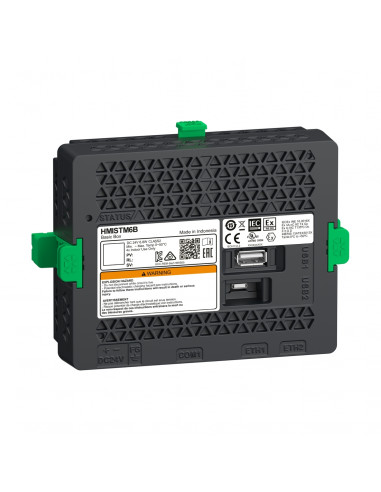 Harmony HMI module box com1 RS232/RS485(RJ45) Ethx2 USB 24Vcc pce déta SCHNEIDER HMISTM6B