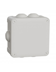 Mureva Box boite de dérivation avec embouts 105x105x55 IP55 blanc polair SCHNEIDER IMT05025
