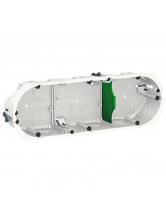Multifix boîte d'encastrement diam.67mm prof.40mm 3 postes entraxe 71 mm SCHNEIDER IMT35934