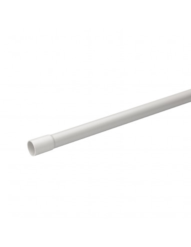 Mureva Tube conduit rigide tulipé PVC gris Ø20mm/3m au mètre linéaire SCHNEIDER IMT50620