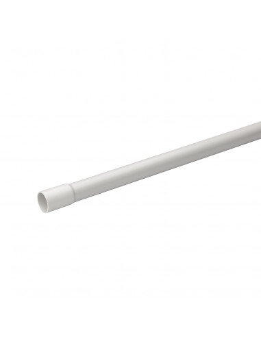 Mureva Tube conduit rigide tulipé PVC gris Ø25mm/3m au mètre linéaire SCHNEIDER IMT50625