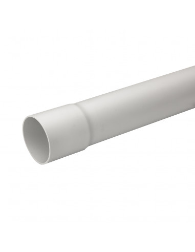 Mureva Tube conduit rigide tulipé PVC gris Ø63mm/3m au mètre linéaire SCHNEIDER IMT50663
