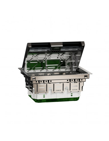 Unica System+ Boîtier de sol L 2x2x4mod ou 8 postes métal IK09 IP20 SCHNEIDER INS52125