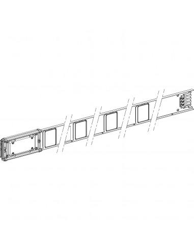 Canalis KNA élément droit 63A 2m blanc 4 fenêtres SCHNEIDER KNA63ED4204