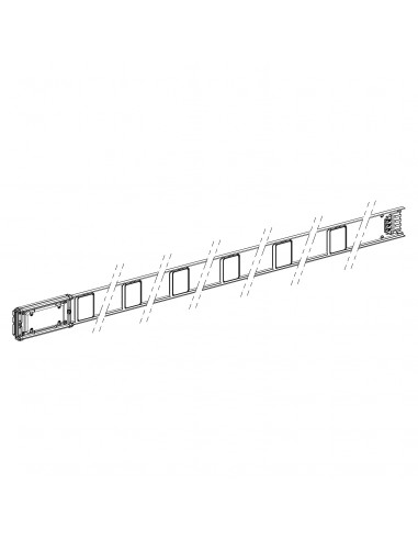 Canalis KNA élément droit 63A 3m blanc 6 fenêtres SCHNEIDER KNA63ED4306