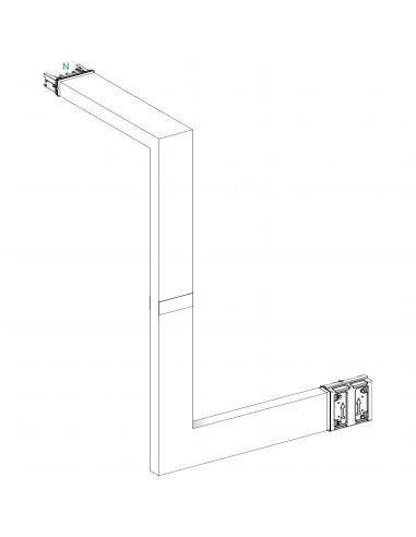 Canalis KSA coude multiple coupe feu 250A 3 côtés ajustables 250-750mm SCHNEIDER KSA250DMBL43F