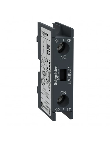 TeSys D bloc contacts auxiliaires frontaux 0F+1O bornes vis-étriers SCHNEIDER LADN01