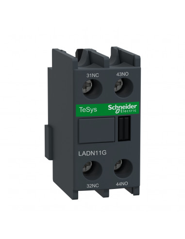 TeSys D bloc contact aux front 1F+1O vis-étriers 20 à 80A 3/4P EN50012 SCHNEIDER LADN11G