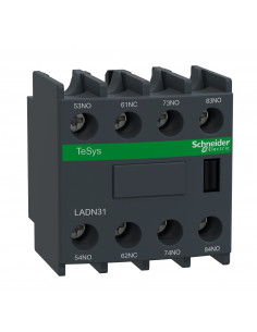 TeSys D bloc contacts auxiliaires frontaux 3F+1O bornes vis-étriers SCHNEIDER LADN31