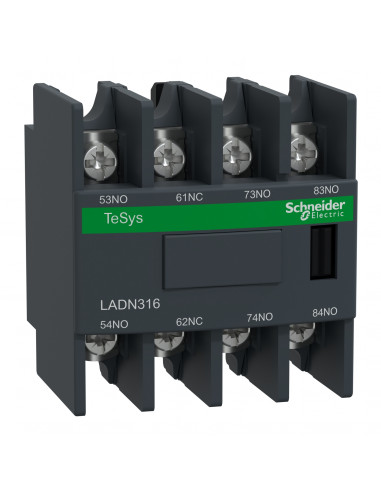 TeSys D bloc contacts auxiliaires frontaux 3F+1O cosses fermées SCHNEIDER LADN316