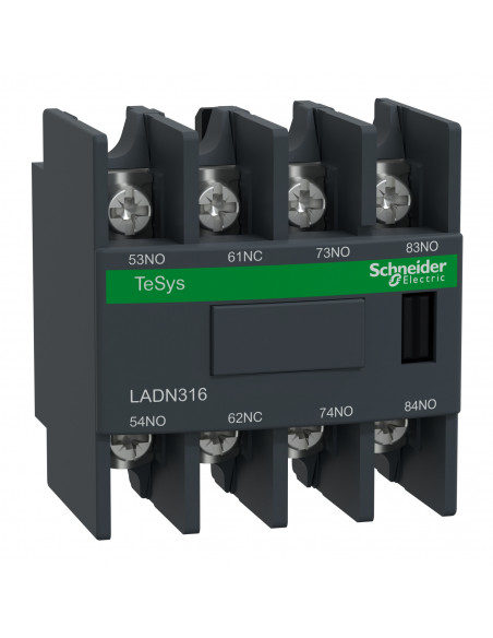 TeSys D bloc contacts auxiliaires frontaux 3F+1O cosses fermées SCHNEIDER LADN316