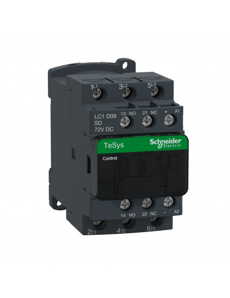 TeSys LC1D contacteur 3P AC-3 440V 9A bobine 72Vcc SCHNEIDER LC1D09SD