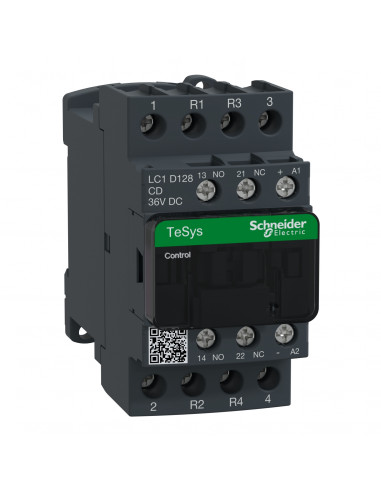 TeSys LC1D contacteur 4P (2F+2O) AC-1 440V 25A bobine 36Vcc SCHNEIDER LC1D128CD