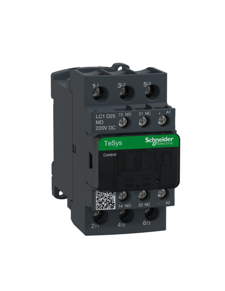 TeSys LC1D contacteur 3P AC-3 440V 25A bobine 220Vcc SCHNEIDER LC1D25MD