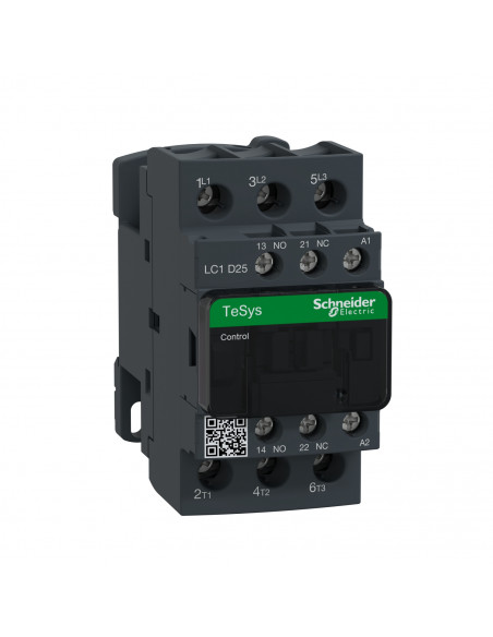 Contacteur TeSys LC1D 3 Pôles AC-3 440V 25A bobine 230Vca SCHNEIDER LC1D25P7
