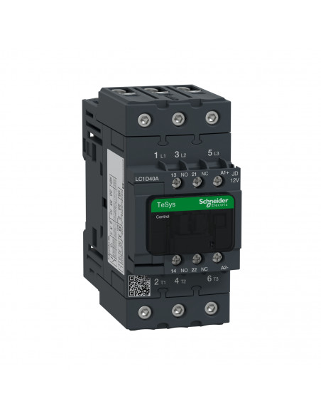 TeSys LC1D contacteur 3 Pôles AC-3 440V 40A bobine 12Vcc SCHNEIDER LC1D40AJD