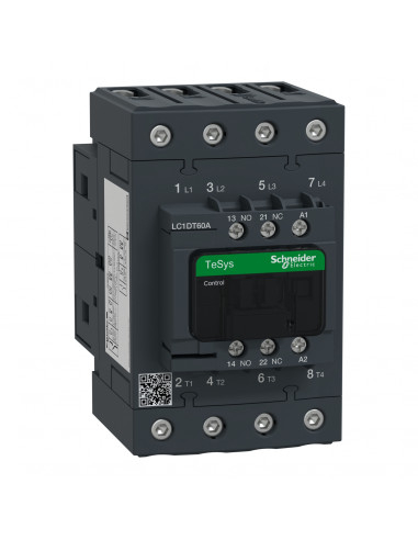 TeSys LC1D contacteur 4P AC-1 440V 60A bobine 400Vca SCHNEIDER LC1DT60AV7