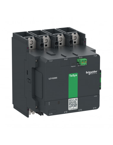 Contacteur TeSys LC1G 265A 440V 4P AC3 Standard 48-130V AC-DC bobine SCHNEIDER LC1G2654EHEN
