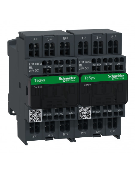 TeSys LC2D contacteur inverseur 3P AC-3 440V 9A bobine 24Vcc SCHNEIDER LC2D093BL