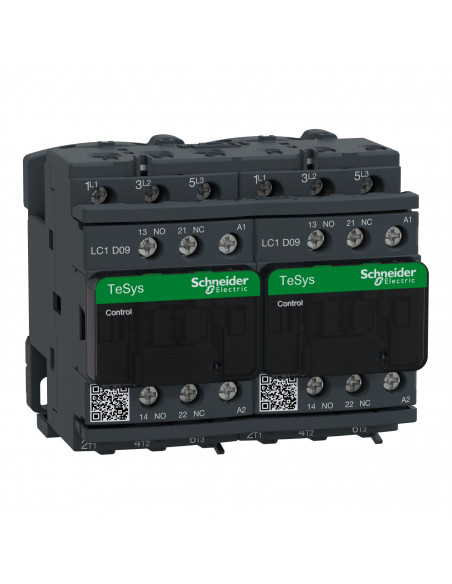 TeSys LC2D contacteur inverseur 3P AC-3 440V 9A bobine 400Vca SCHNEIDER LC2D09V7