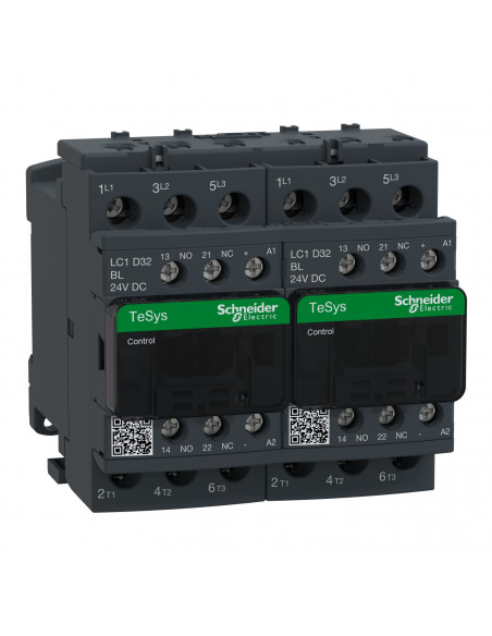 TeSys LC2D contacteur inverseur 3P AC-3 440V 32A bobine 24Vcc SCHNEIDER LC2D32BL