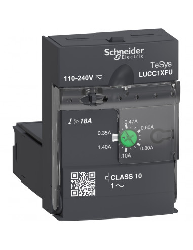 TeSys LUCC unité de contrôle évolutif classe 10 0,35..1,4A -110..220Vcc/ca SCHNEIDER LUCC1XFU